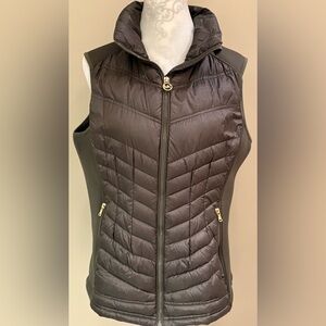 Michael Kors snake print Women's Olive Green Puffer Vest